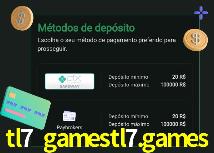 O cassino tl7 gamestl7.games oferece uma grande variedade de métodos de pagamento